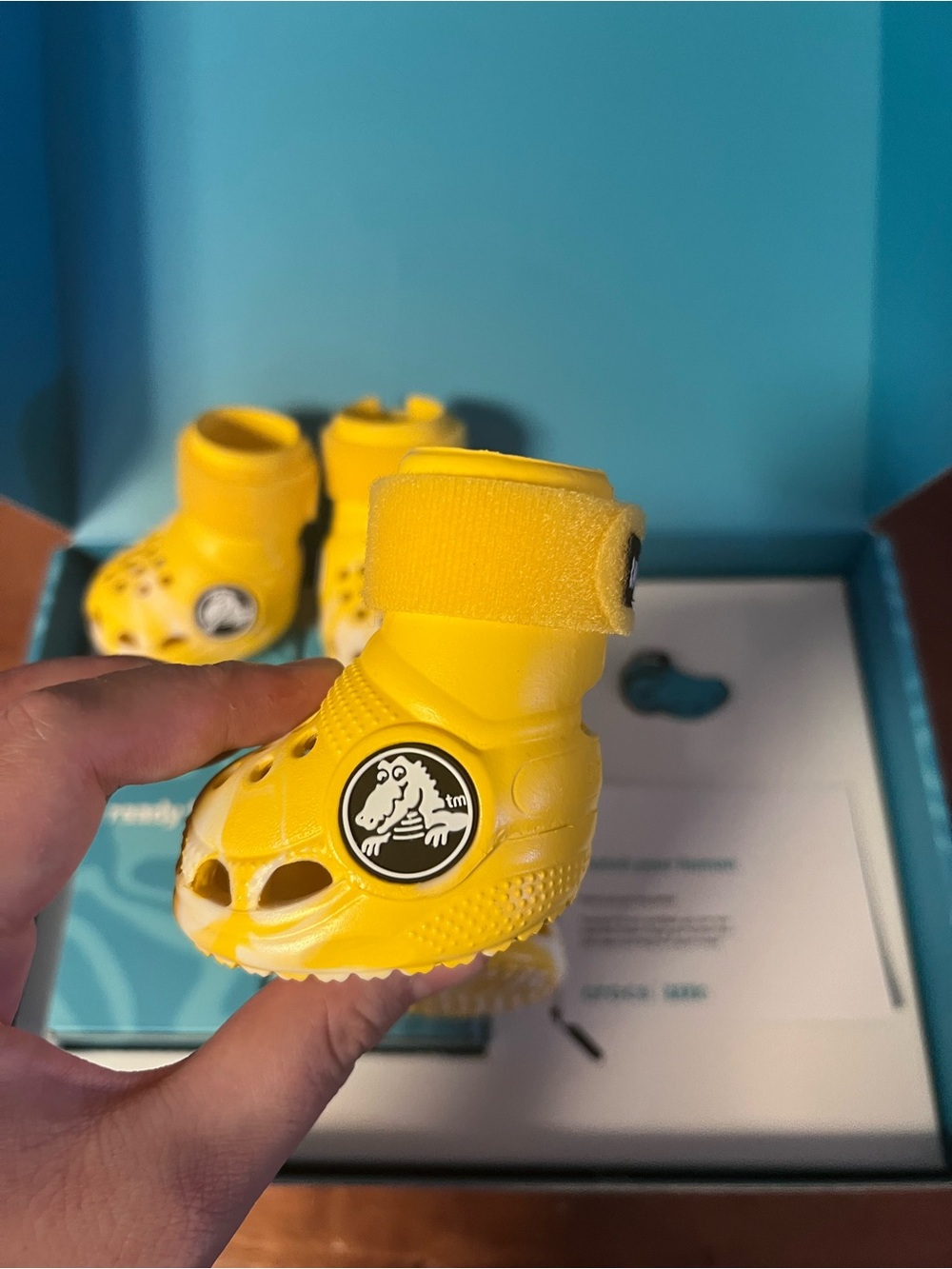 NIB Bark x CROCS Dog Yellow Waterproof Shoes Size Medium - Picture 5 of 10